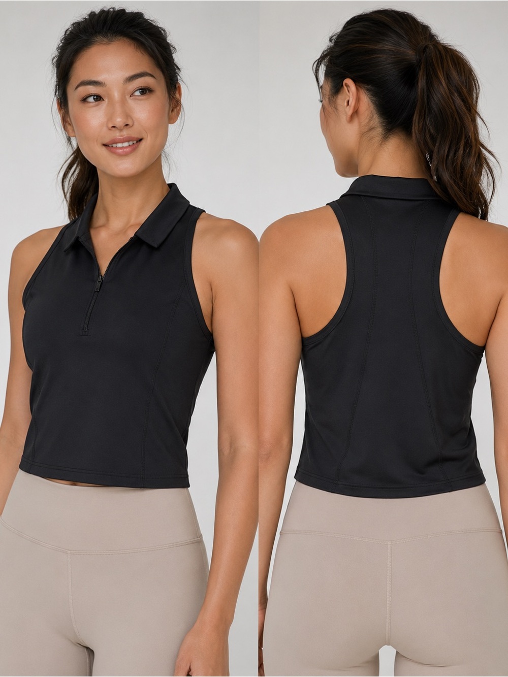 New Women/Girls Powersoft Sleeveless Crop Polo Top Size 2X